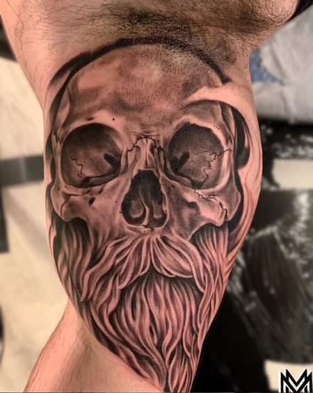 Tattoos - Matt Morrison bearded skull - 138859